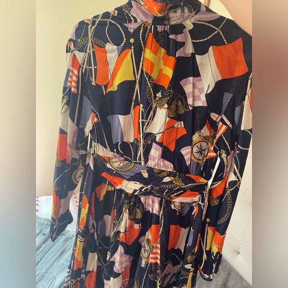 MAEVE ANTHROPOLOGIE NAVY MARIN DRESS - Picture 3 of 8